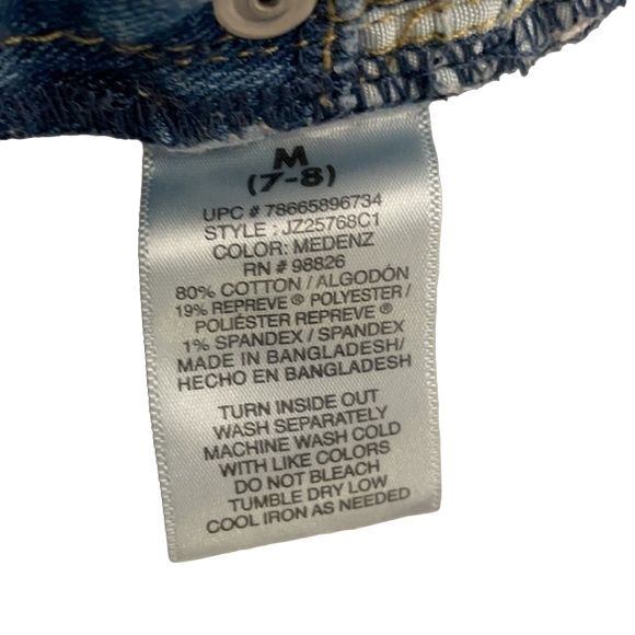 Jordache Denim Dip Dye Overall Shortalls Girl's Size M (7-8) Casual Boho - Picture 8 of 14